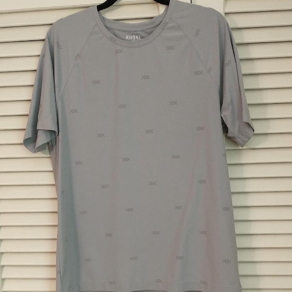 RHONE T Shirt, Men's Size Large, Gray In Color, Covered In Logo